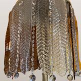 Vintage floor lamp with Murano glass leaves, 1970s