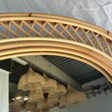 Rattan foot mirror with braces H:2m