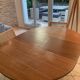 Vintage MDK extendable round table in teak, Scandinavian design from the 1960s.