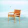 Danish safari chair in beech wood and leather from the 1970s.
