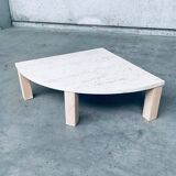 Mid-Century Modern Travertine Edge Side Table, Italy, 1970s