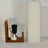 Scandinavian wall light in teak and opaline glass by Louis Kalff for Philips, 1968