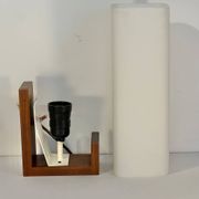 Scandinavian wall light in teak and opaline glass by Louis Kalff for Philips, 1968