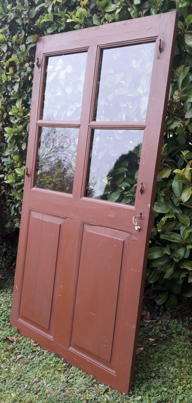 Porte vitrée H186,5xL98,5 de communication moulurée
