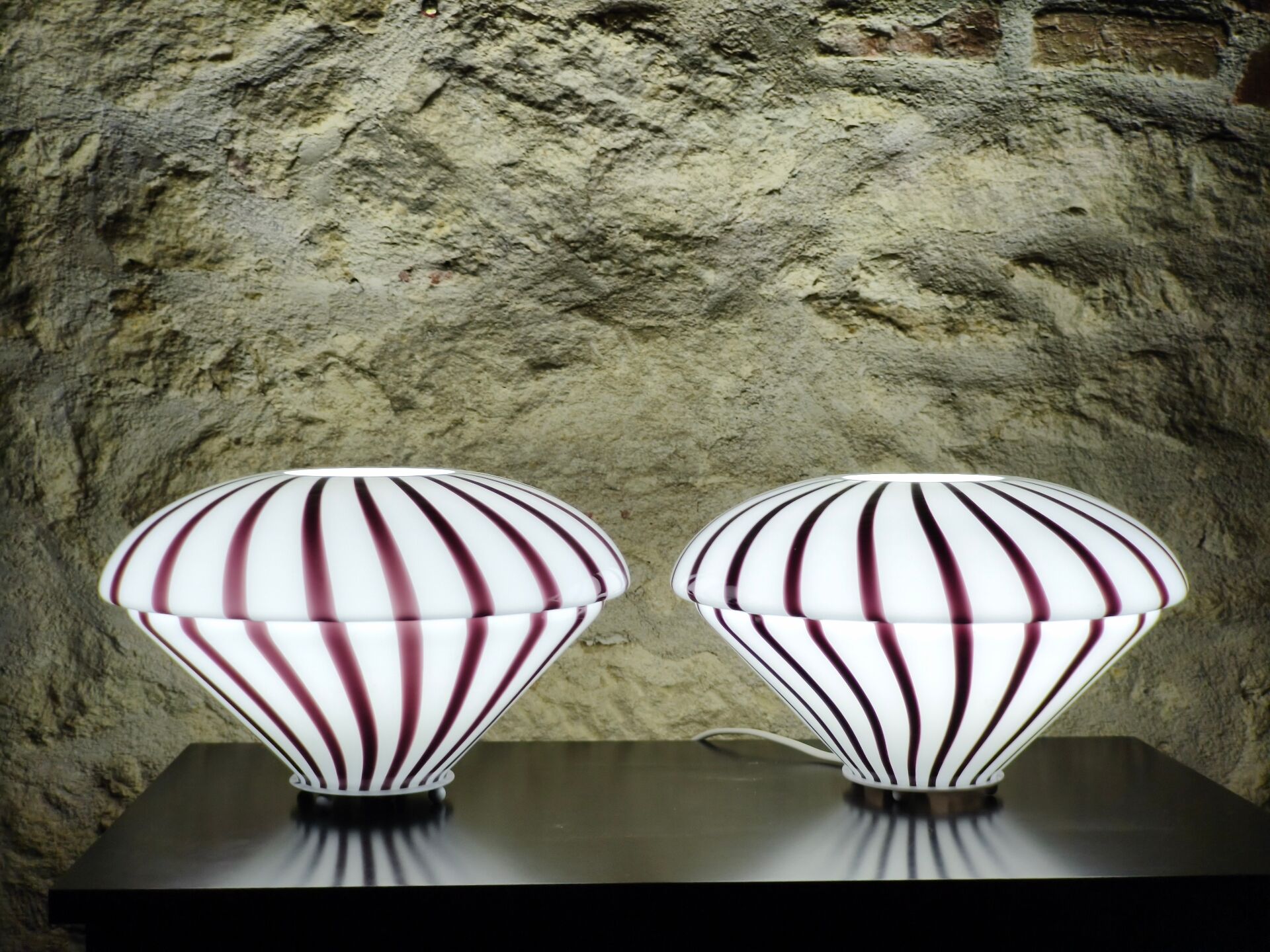 Authentic vintage blown glass lamps