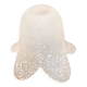Tulipe en pâte de verre moucheté blanche en forme de fleur