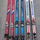 3 pairs of vintage skis: Rossignol Strato, ST 650 & Fischer.