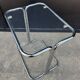Chrome tubular metal side table from the 1980s.