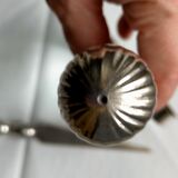 Magnifying glass set and letter opens in silver metal and mother-of-pearl