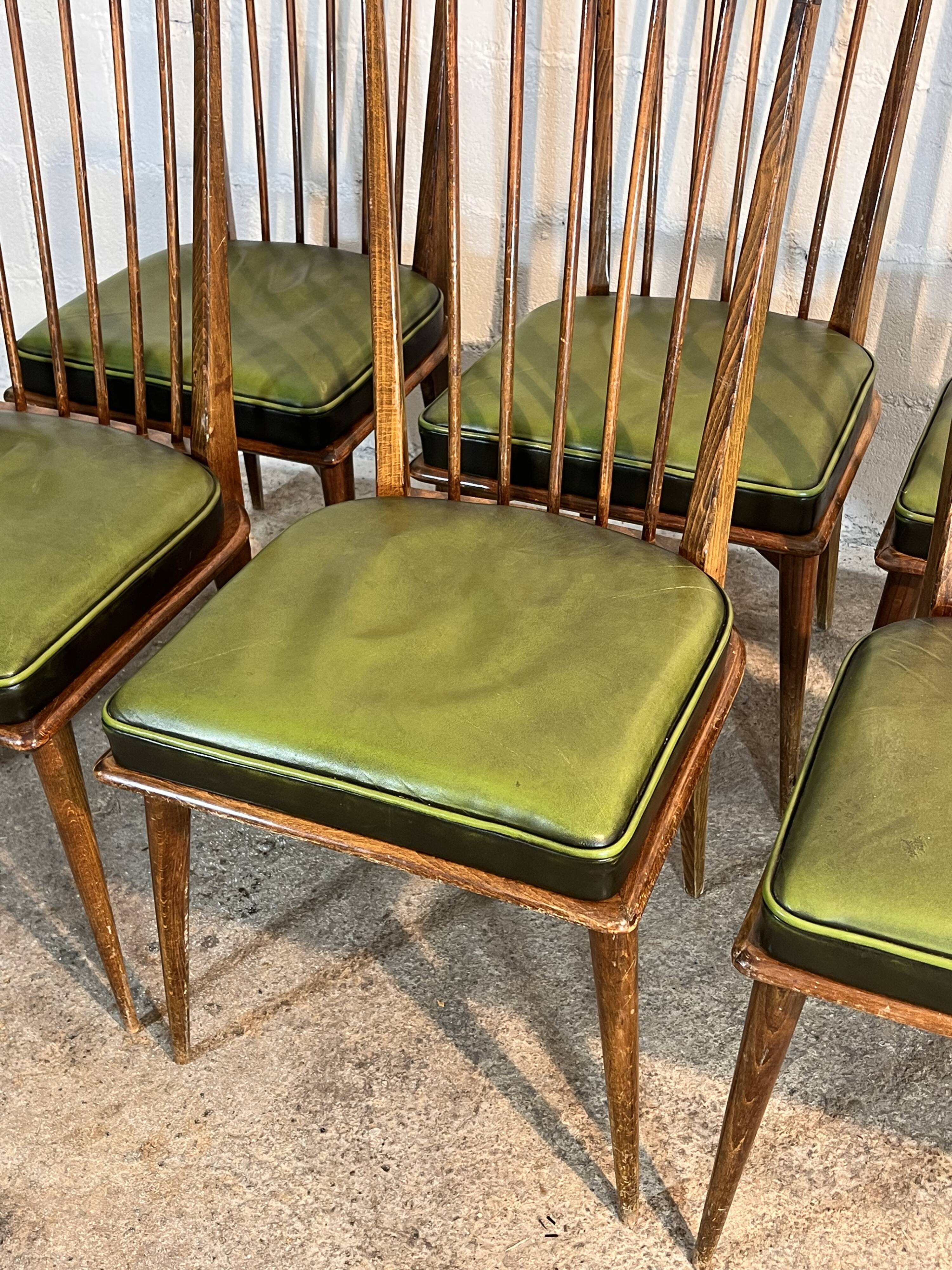 Chaises de salle à manger, Charles Ramos 1950s