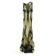 Mid-century modern vase, olive glass, Poland, 1970s
