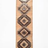 3x11 Rug For Hallway Brown Vintage Persian Runner Rug, 94x345Cm SK 5284