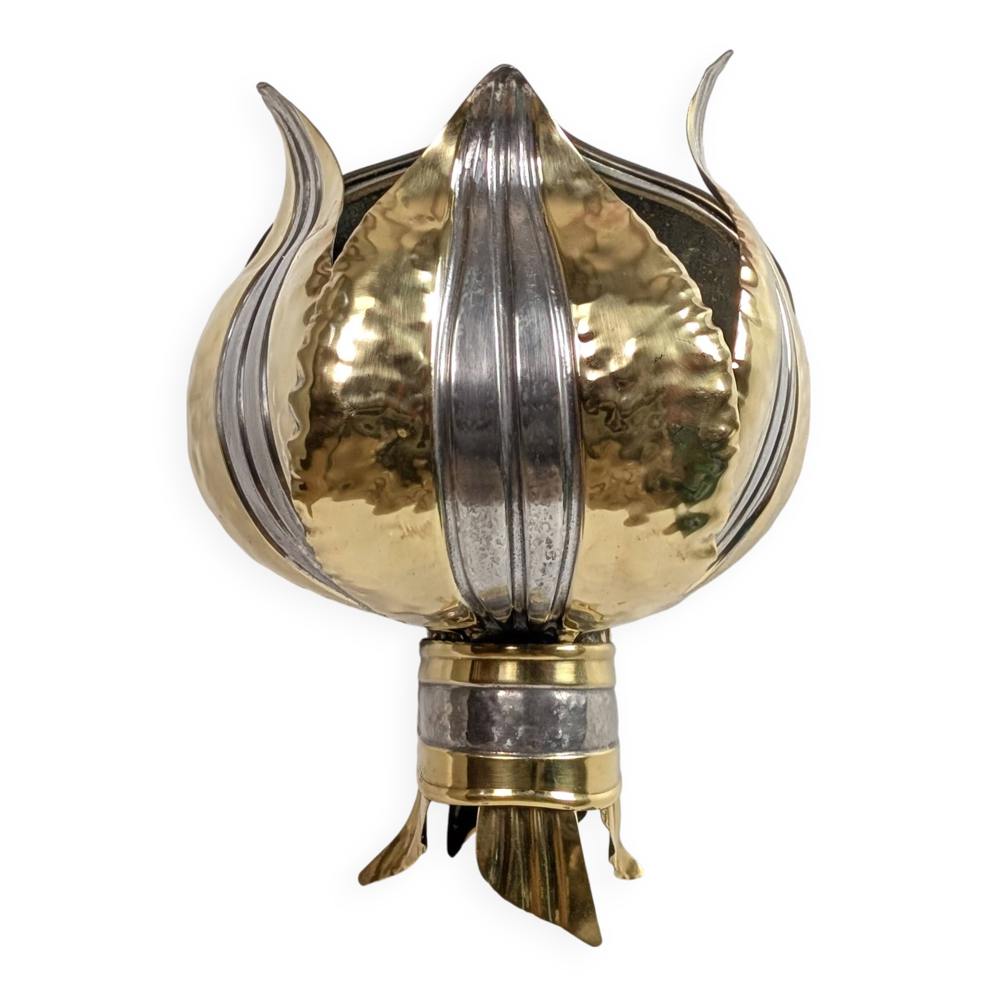 70' brass lotus wall light
