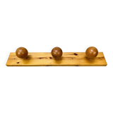 Wall coat rack hook pine balls