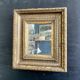 Petit miroir ancien doré à la feuille d’or, fin XIXe siècle