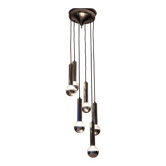 Grand lustre en cascade du milieu du siècle en chrome