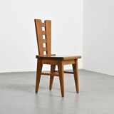 Ensemble de six chaises en chêne par Henry Jacques Le Même, France vers 1940