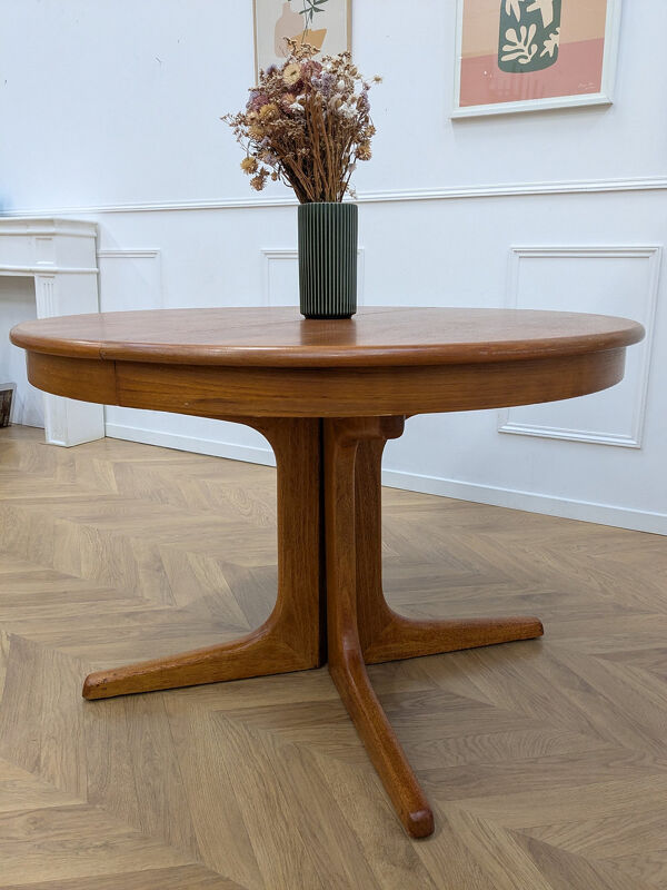 Table ronde scandinave extensible