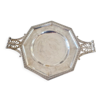 Durousseau and Raynaud (Lyon) - Octagonal cut on piedouche, display - Silver metal - Style