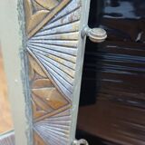 Gilded and silver art deco mirror 72x45cm
