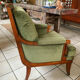 Green "Bergère" armchair