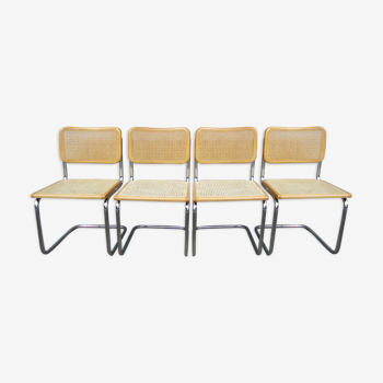 Série de 4 chaises Cesca B32 par Marcel Breuer