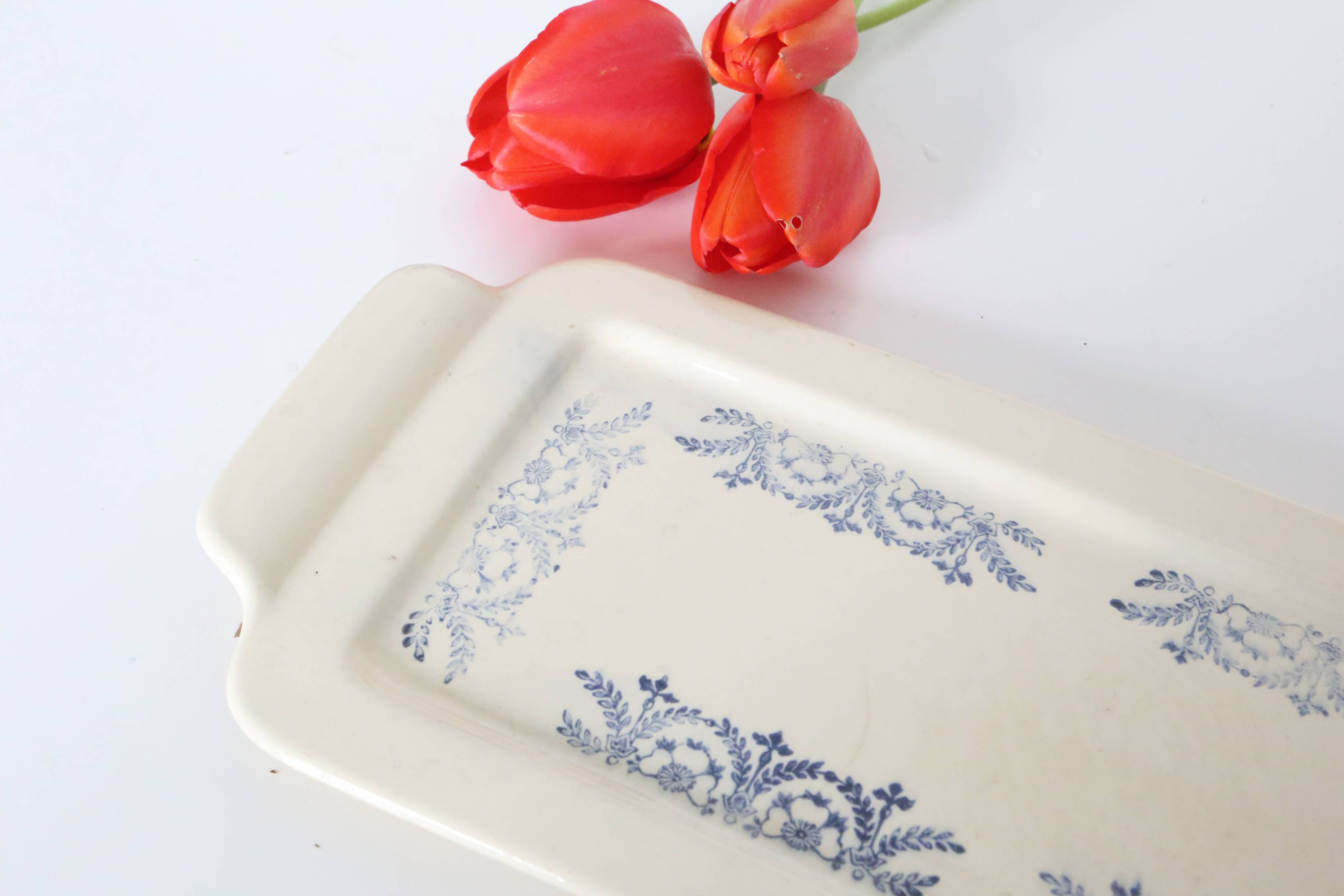 Digoin cake dish Jacques model, vintage French