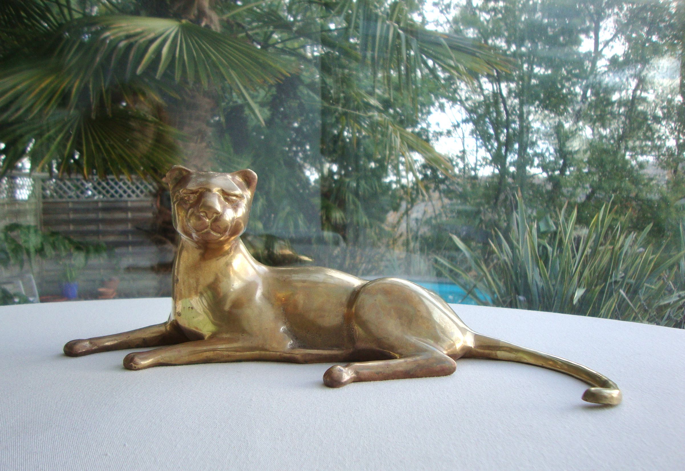 Brass lioness