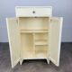 White wood convenient storage unit from the 1950s