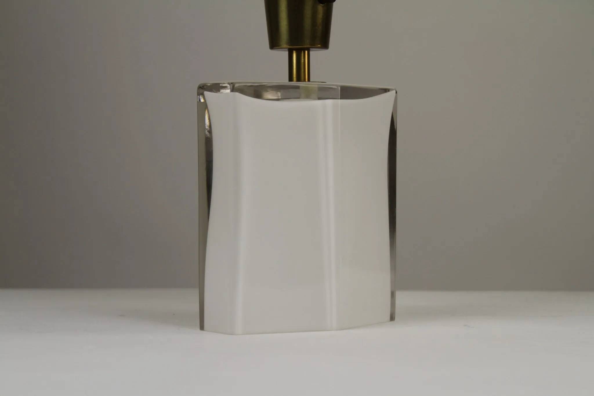 Opaline Glass Table Lamp – Flygsfors, Sweden — Late 1960s / Early 1970s