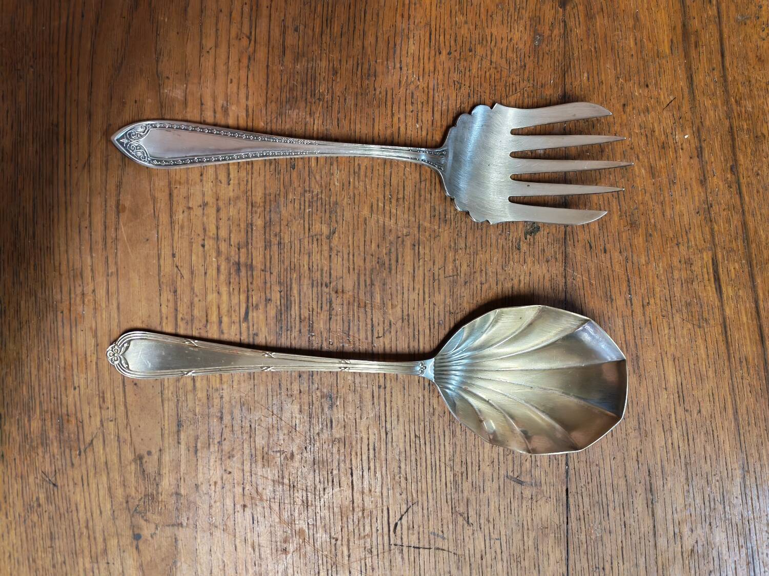 Silver-plated salad service