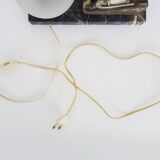 Lamp, Art Deco sled base night light in spelter on marble base