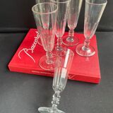6 flûtes à champagne baccarat service clermont - xixème