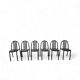 6 Chaises Design by Robert Mallet-Stevens (design 1930) Production Pallucco Roma Licensed by Ecart