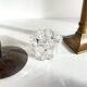 Trio de bougeoirs laiton cristal métal vintage
