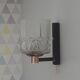 Wall light thick molded glass and 50s brass