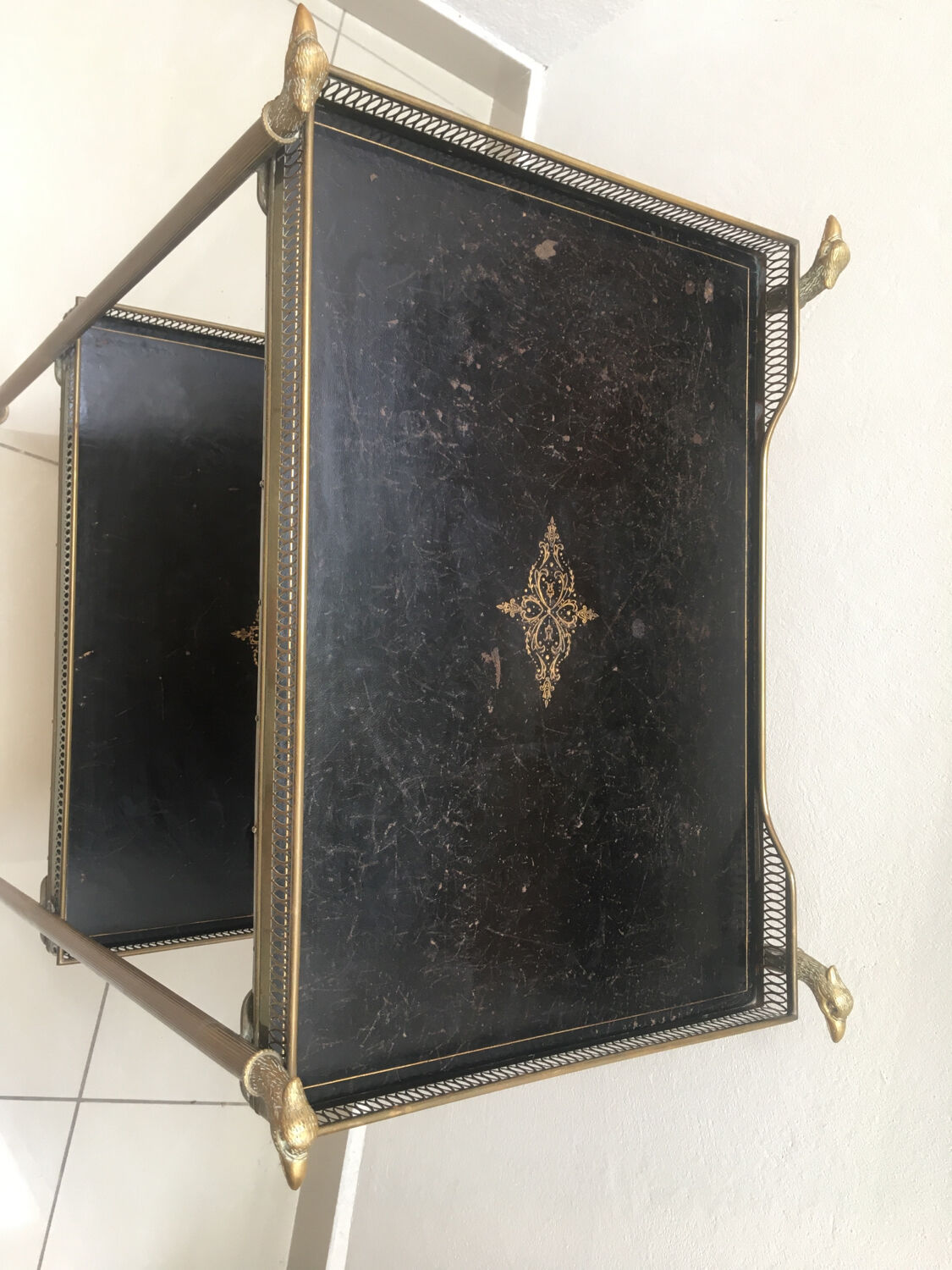 Side table two trays