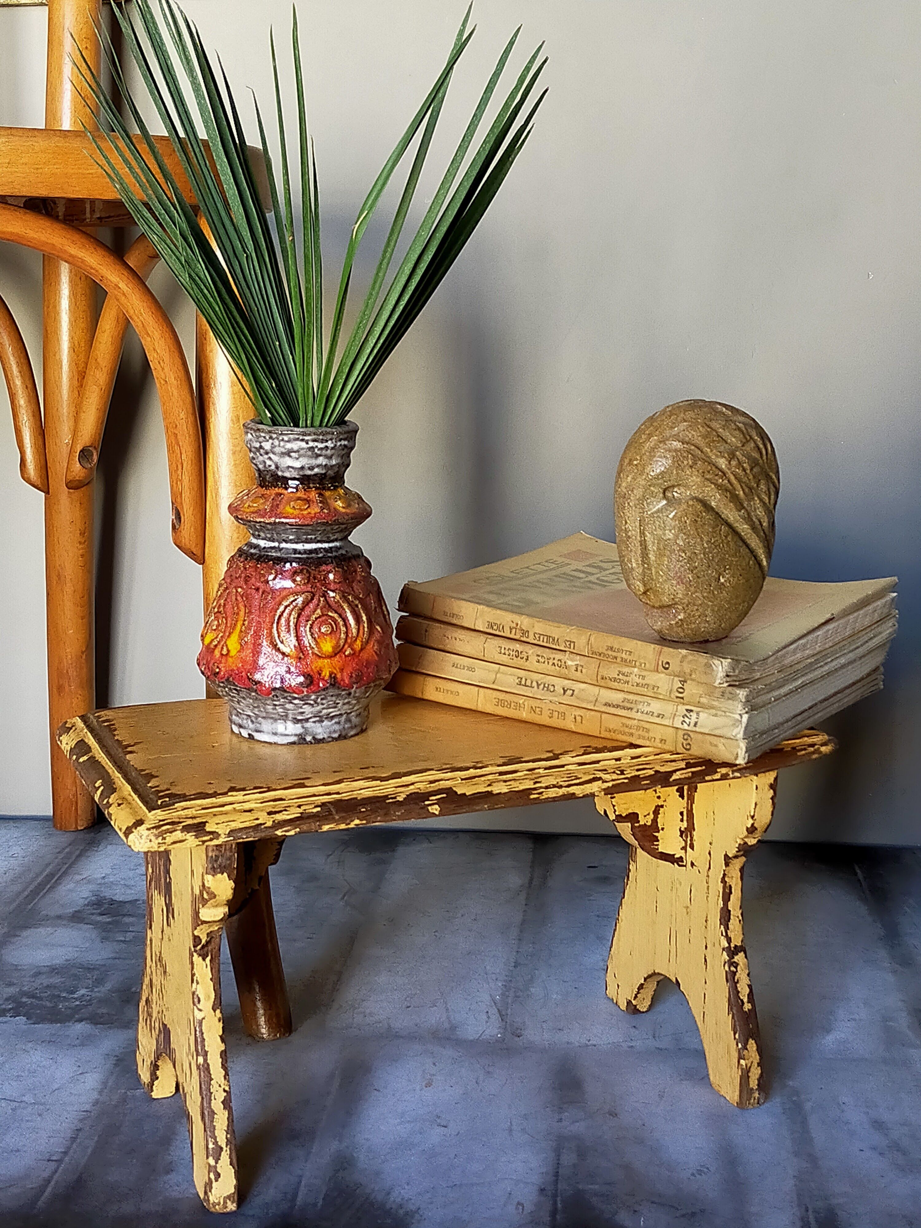 19th-century foot restings with old patina