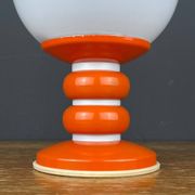 Lampe de table en verre opalin blanc, Italie, années 1970