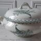 Soup pot Saint-Amand Iron Earth model Lily of the valley XIXth