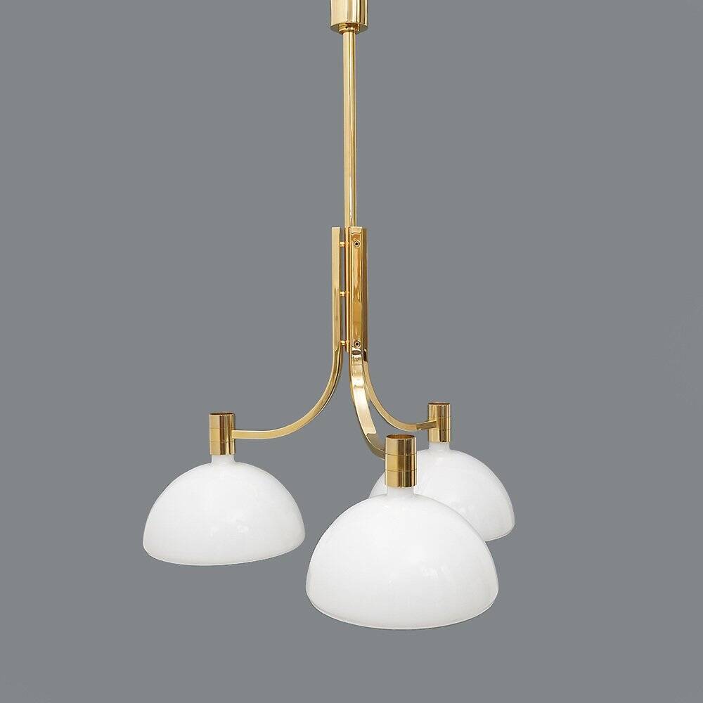 Ceiling light As/Am gold-plated by Franco Albini and Franca Helg for Sirrah, 1970s.