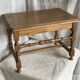 Low stool, thin turned legs with spacer