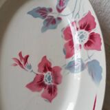 Plat de service, ravier fleuri Digoin Clématite
