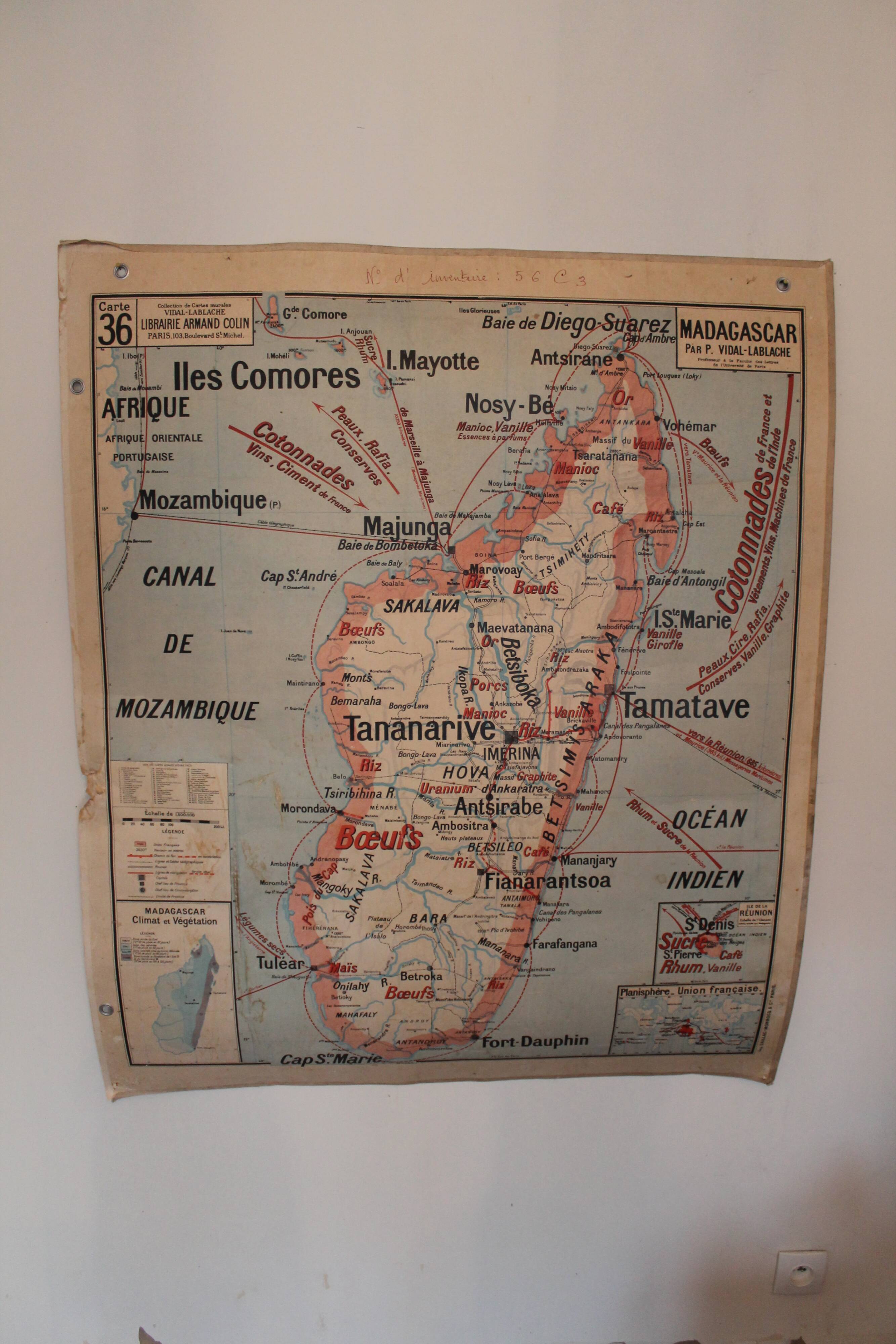 Old school map - Vidal Lablache No.36 bis