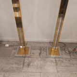 Set de 2 lampadaires bicolores, années 1970