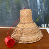Vintage rattan hanging lamp