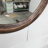 1930 round wooden mirror D58cm