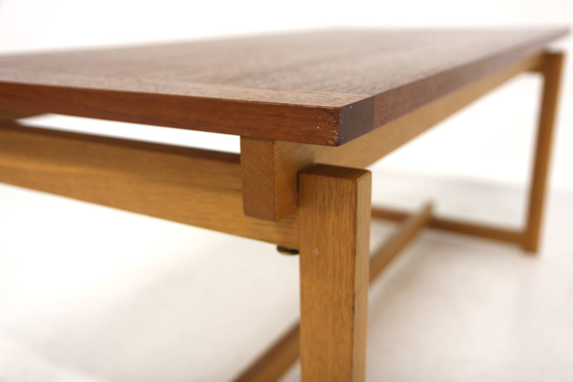 Scandinavian teak and oak coffee table, Sweden, 1960