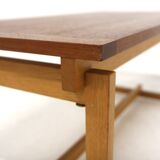 Scandinavian teak and oak coffee table, Sweden, 1960