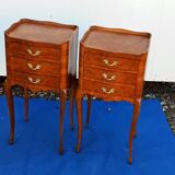 Pair of rosewood bedside tables